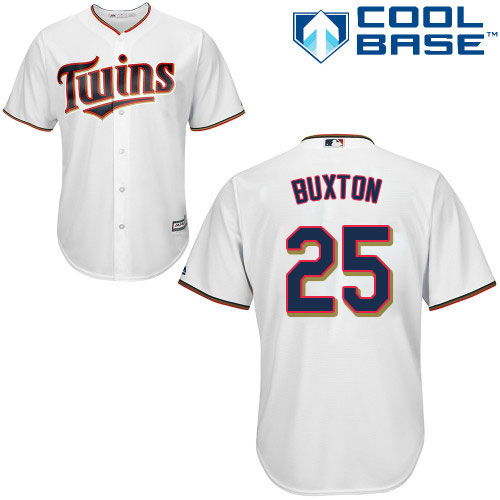 Twins #25 Byron Buxton White Cool Base Stitched Youth MLB Jersey